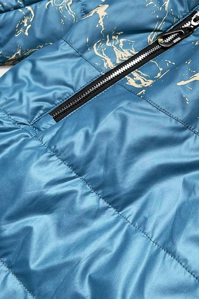 Světle modrá bunda pro ženy s potiskem 08M5T4 ROSSE LINE