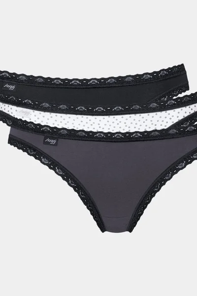 Dámská sloggi 35T Weekend Tanga C3P - BLACK COMBINATION - Sloggi BLACK COMBINATION - Slogg