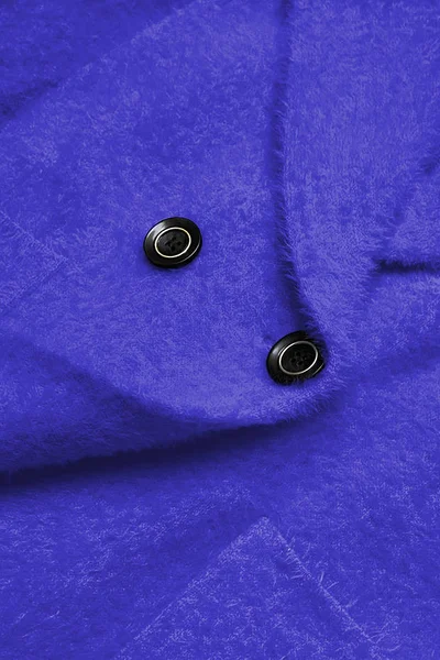 Modrý alpakový kabát Made in Italy v chrpovém odstínu