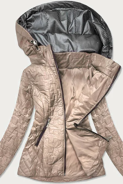 Béžová prošívaná bunda pro ženy C573 S'WEST