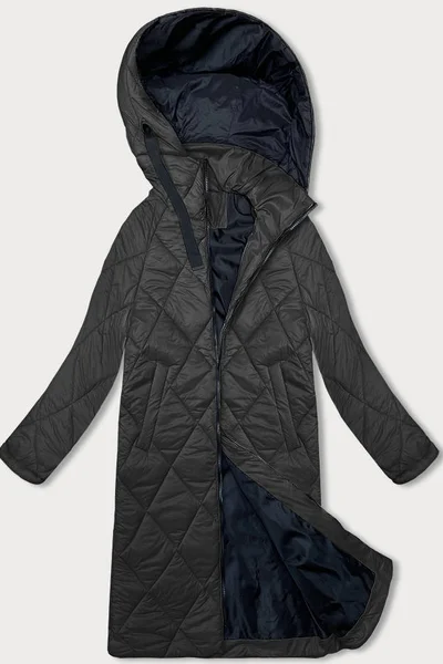 Černá péřová bunda s kapucí pro ženy od J.STYLE