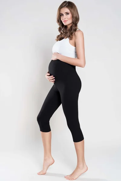 Dámské těhotenské legíny III trimestr 3D0 černé - Italian Fashion