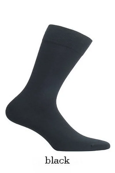 Mužské elegantní černé ponožky - Wola Lux