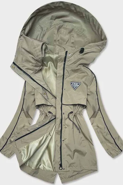 Tenká bunda pro ženy v olivové barvě s podšívkou 2Z1042 S'WEST