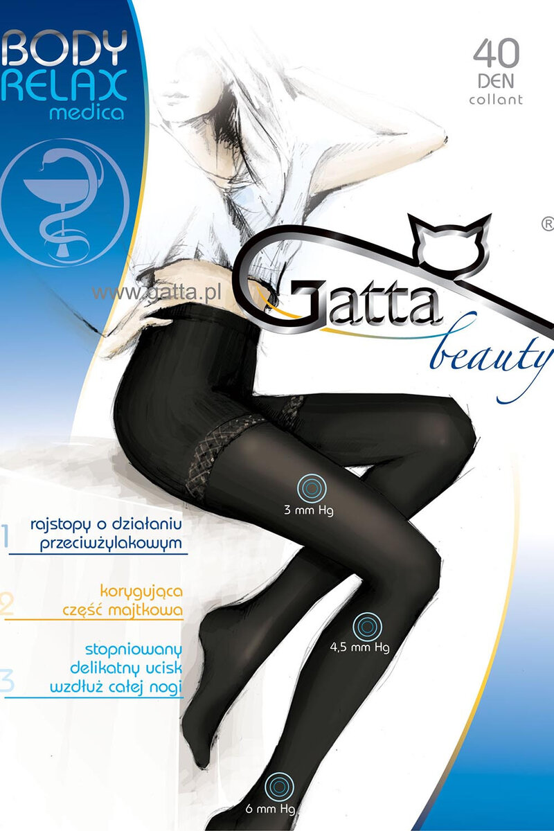 Dámské punčochové kalhoty Body Relaxmedica 4OB1 černá - Gatta, 3-M i510_1035293188