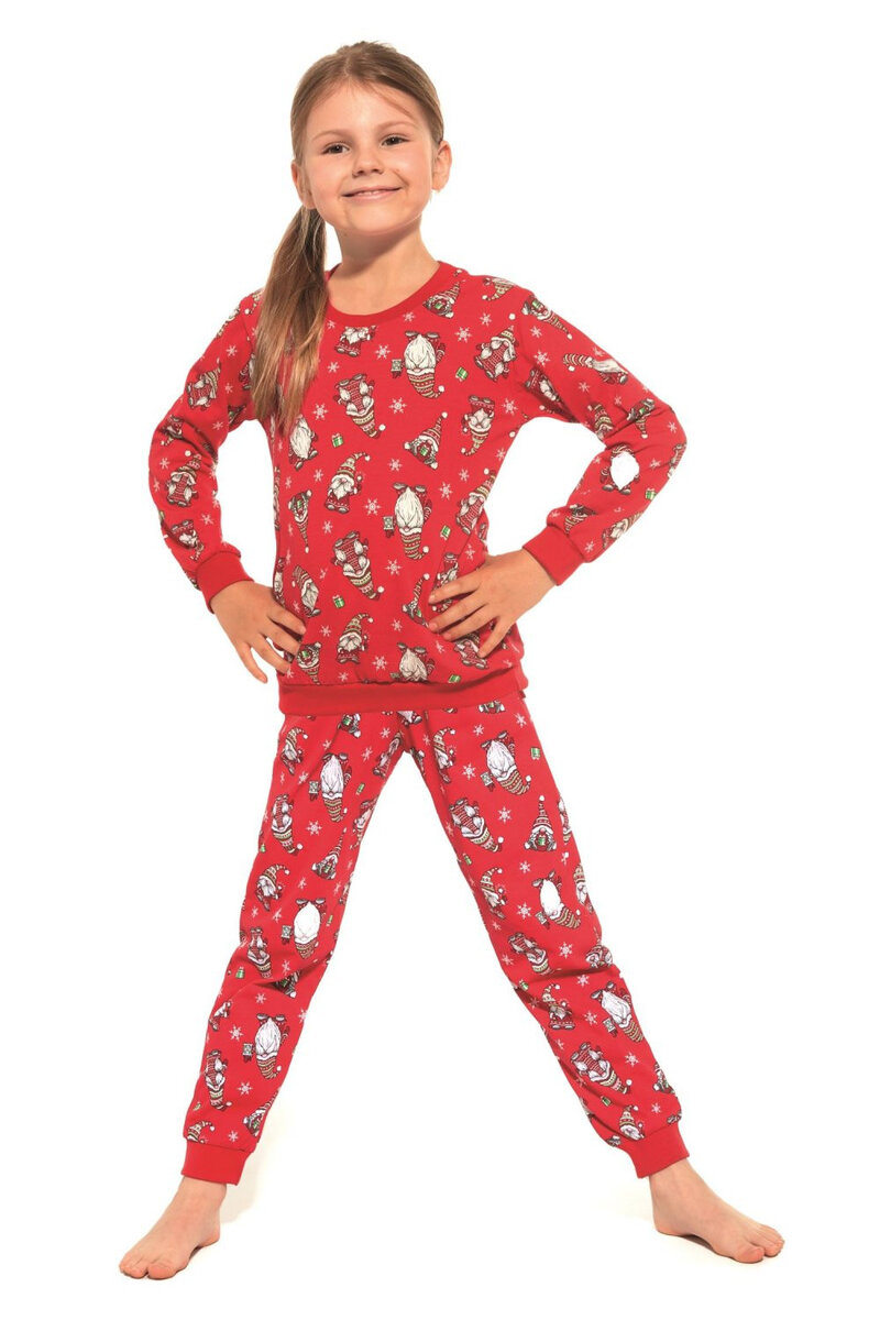 Dívčí pyžamo 82L1D Gnomes3 - Cornette, Červená 110/116 i41_80106_2:červená_3:110/116_