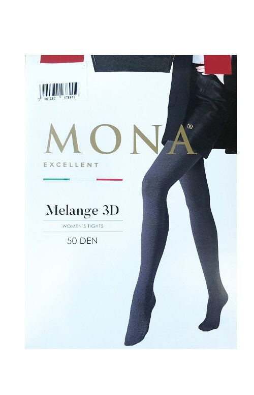 Dámské punčochové kalhoty Mona Melange 3D 1Y7 den 5 XL, pepř/odd.šedá 5-XL i384_66190823