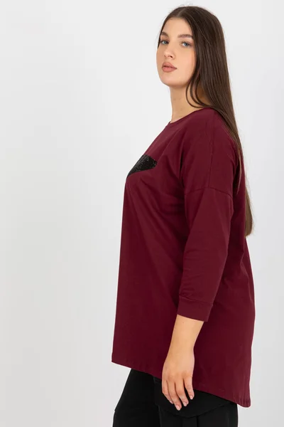 Plus Size Dámská Halenka s Rukávy Fashionhunters