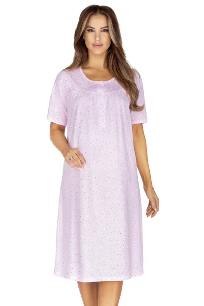 Růžová noční košile Regina - Pohodlná bavlna