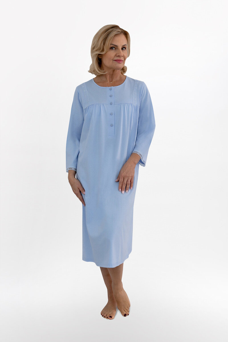 Knoflíková noční košile AURELIA - Modrá MARTEL, XL i10_P67882_2:93_