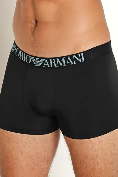 Černé mikrovláknové boxerky Emporio Armani