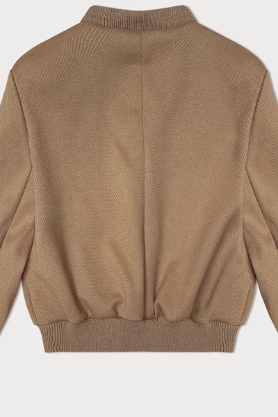 Tónovaná Béžová Dámská Bunda Bomber MADE IN ITALY