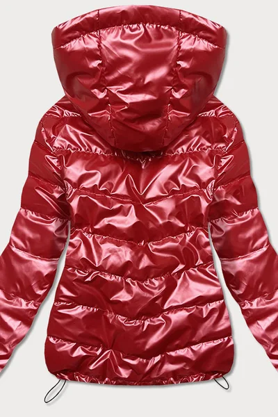 Červená bunda pro ženy se zlatými prvky 87E Miss TiTi