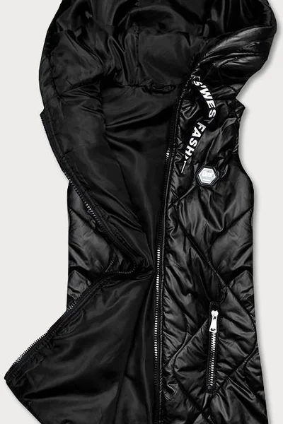 Černá dámská vesta s kapucí 960J S'WEST