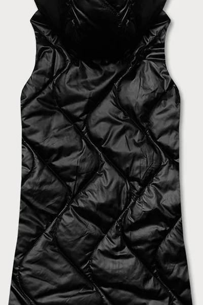 Černá dámská vesta s kapucí 960J S'WEST