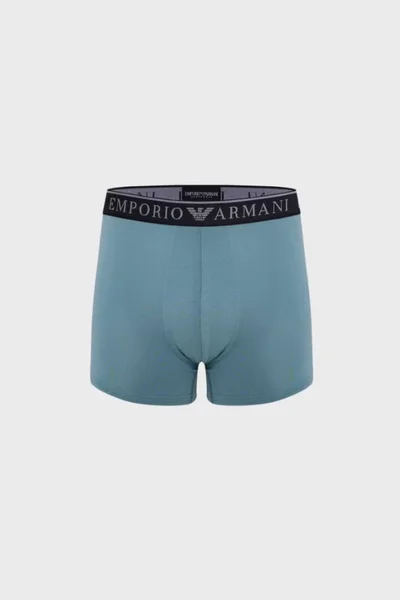 Zeleno-černé boxerky pro muže 2PACK - Emporio Armani