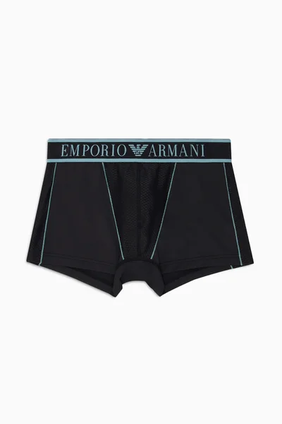 Černé boxerky pro muže Emporio Armani - Mikrovlákno & síťovina
