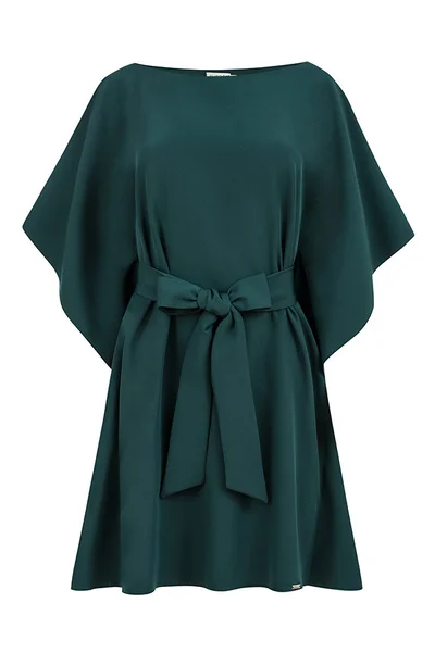 SOFIA - Dámské motýlkové šaty v lahvově zelené barvě 1O62 Numoco