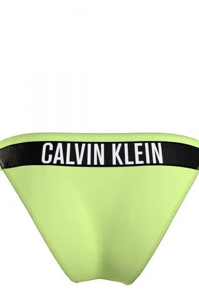 Neonové žluté dámské plavkové stringy - Calvin Klein