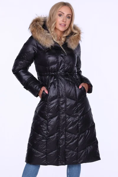 Zimní kabát Černá - Elegantní Silueta