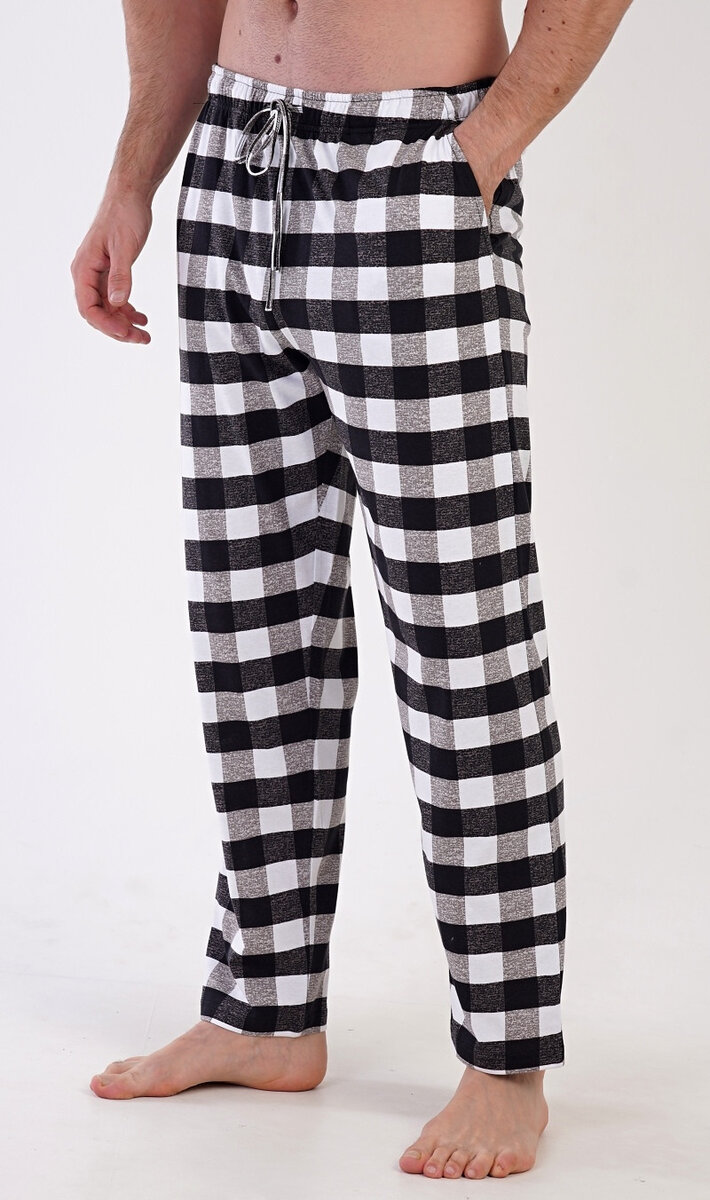 Kostkované pyžamo pro muževé kalhoty Gazzaz Ondřej, šedá XL i232_9500_55455957:šedá XL