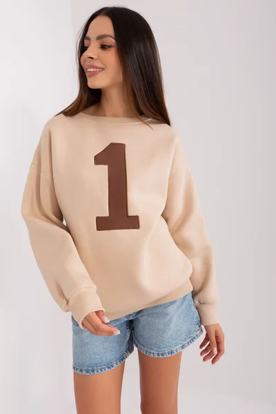 Beige Oversize Mikina EM BL od FPrice