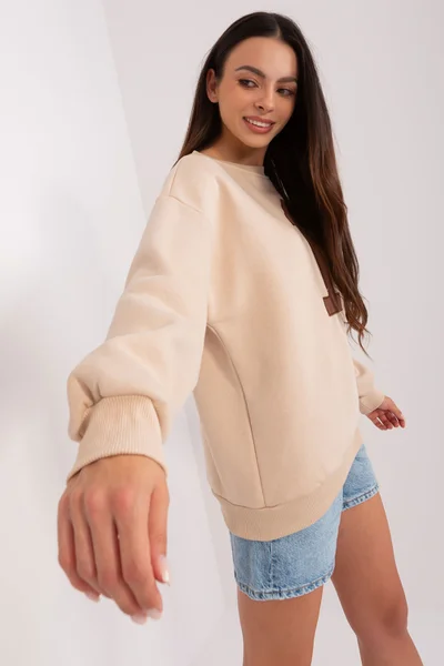 Beige Oversize Mikina EM BL od FPrice