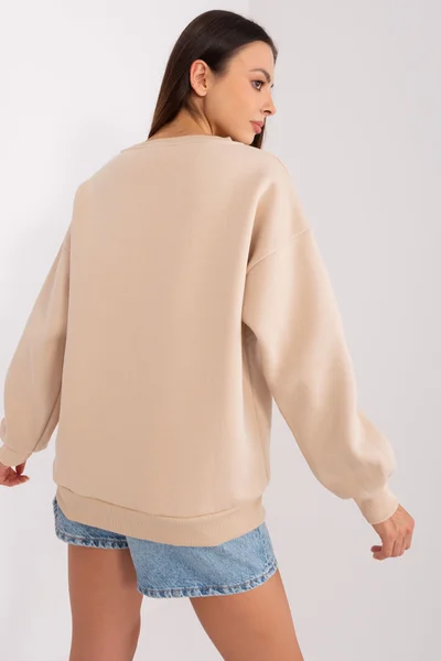 Beige Oversize Mikina EM BL od FPrice