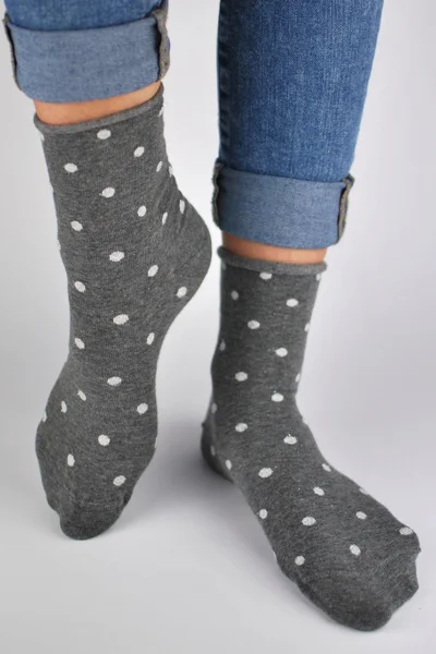 Lesklé puntíky - Dámské ponožky bez tlaku Noviti Noviti
