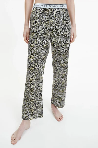 Pyžamo pro ženyvé kalhoty U86 - V4L Fialová se zvířecím vzorem - Calvin Klein