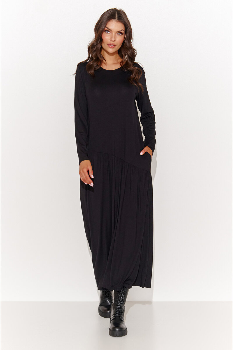 Vzdušné maxi šaty s halenkou - Černá elegance, černá 44/46 i10_P68503_1:2013_2:419_