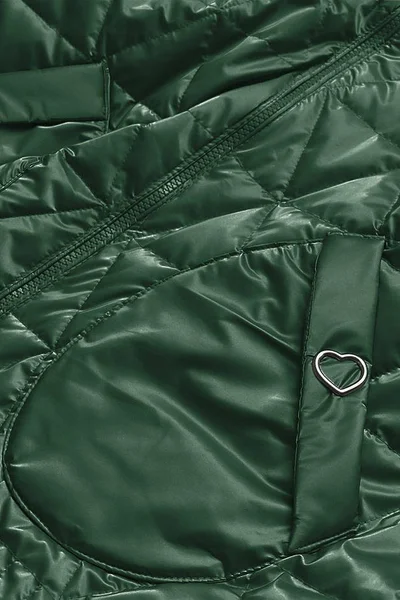 Zelená metalická bunda pro ženy JQH 6&8 Fashion