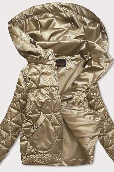 Zlatá metalická bunda pro ženy 95E8 6&8 Fashion
