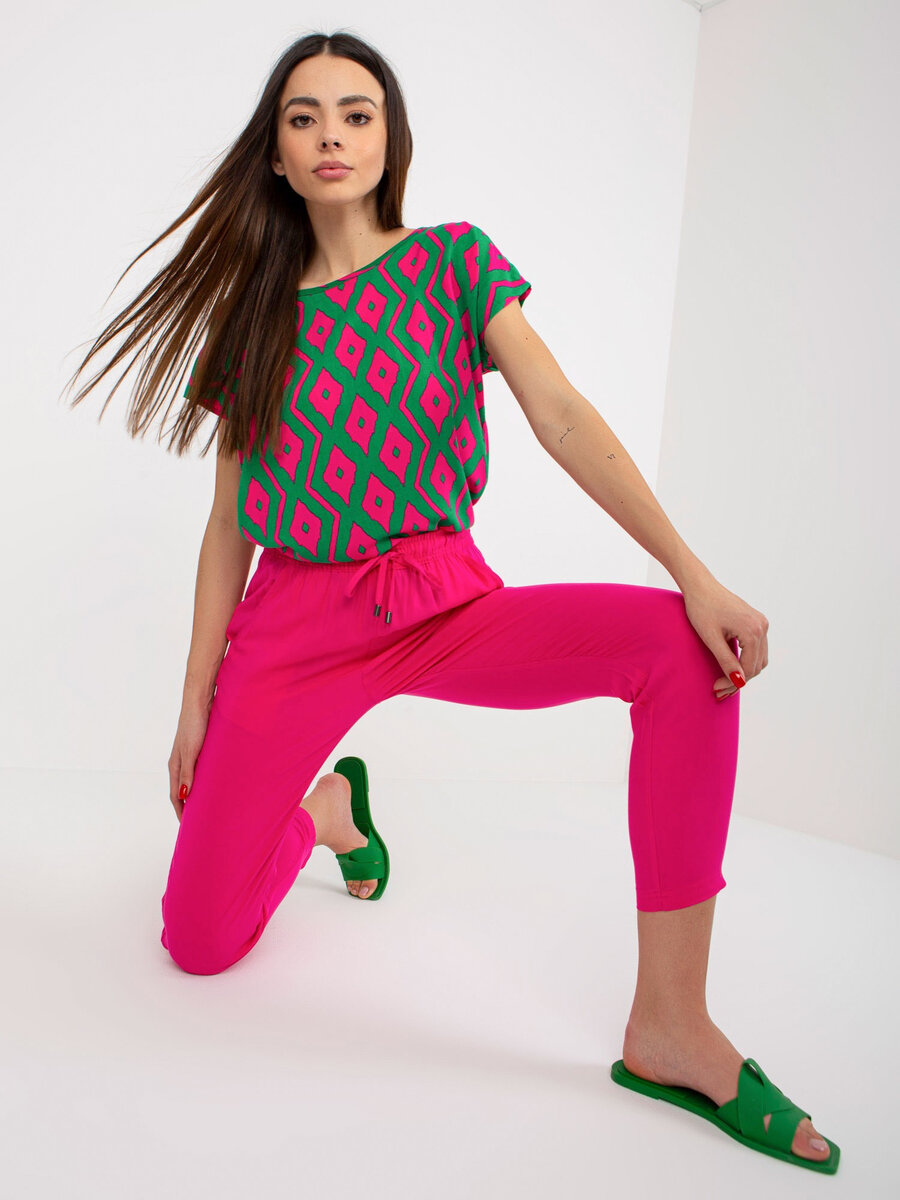 Růžové dámské kalhoty - FPrice, L i523_4063813479001
