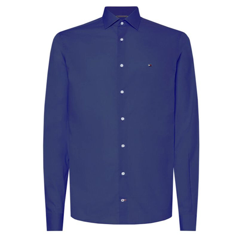 Modrá pánská košile Tommy Hilfiger Cotton Linen M, S i476_31710138