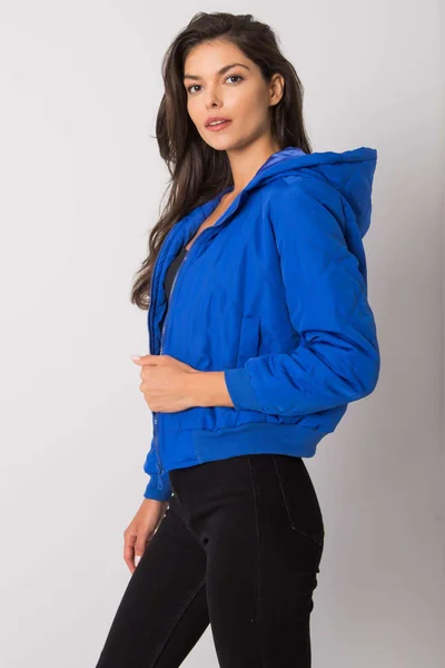 Modrá prošívaná dámská bunda od Fashionhunters