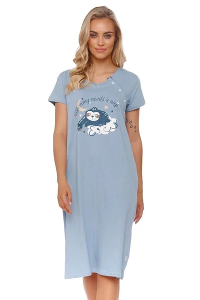 Modrá lenochodí košilka DN Nightwear