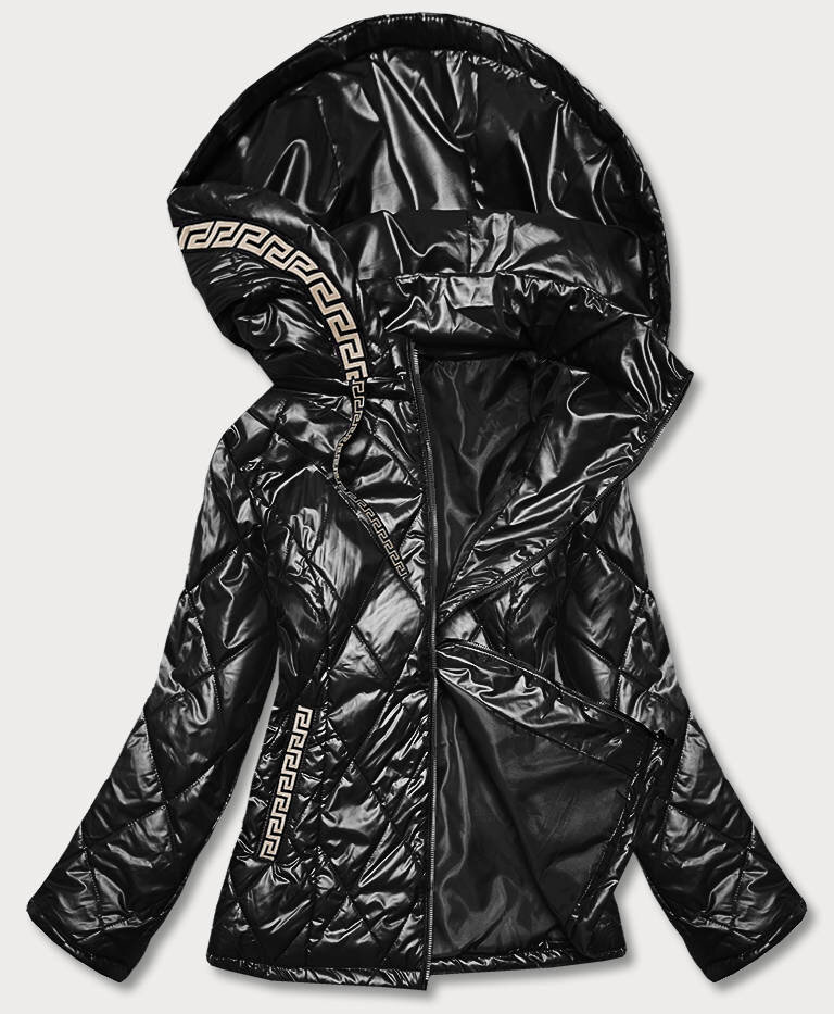 Černá bunda pro ženy plus size 636816 SWEST, odcienie czerni 46 i392_19532-R