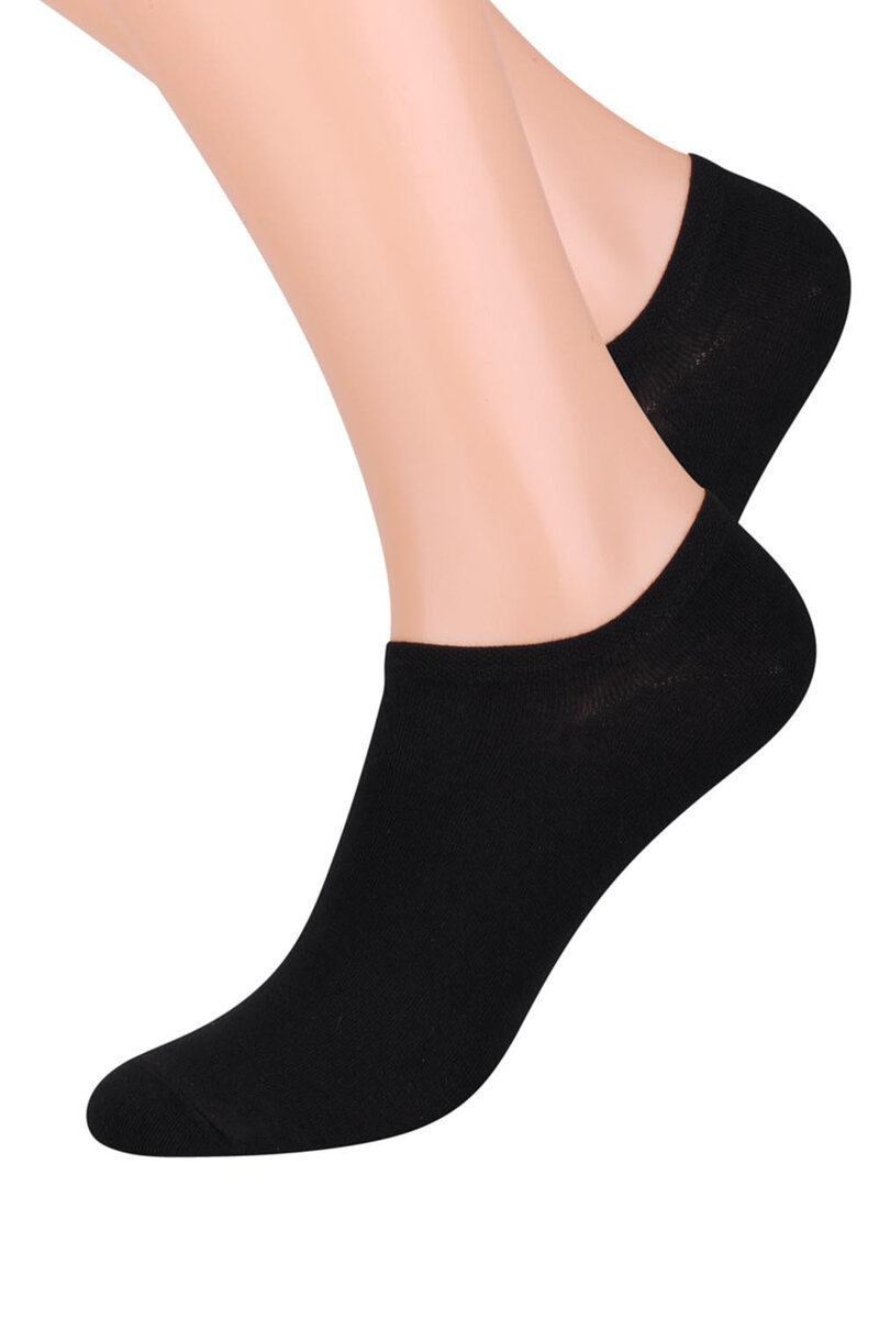 Černé dámské ponožky Steven 007 s bavlnou a elastanem, 35-37 i510_19463197178