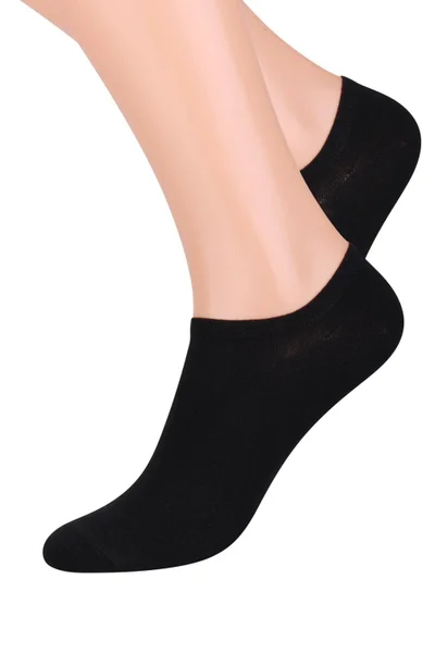 Černé dámské ponožky Steven 007 s bavlnou a elastanem