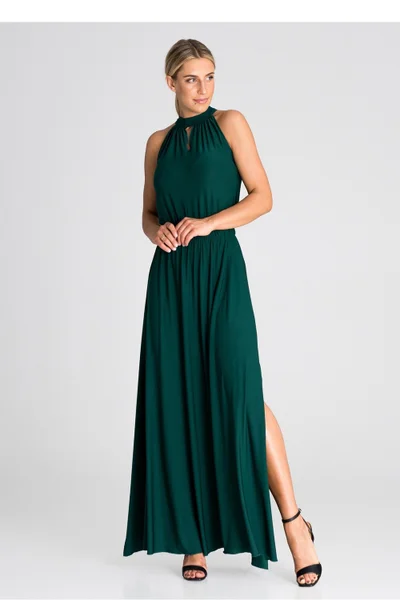 Zelené perlové společenské šaty - Zářivý šarm