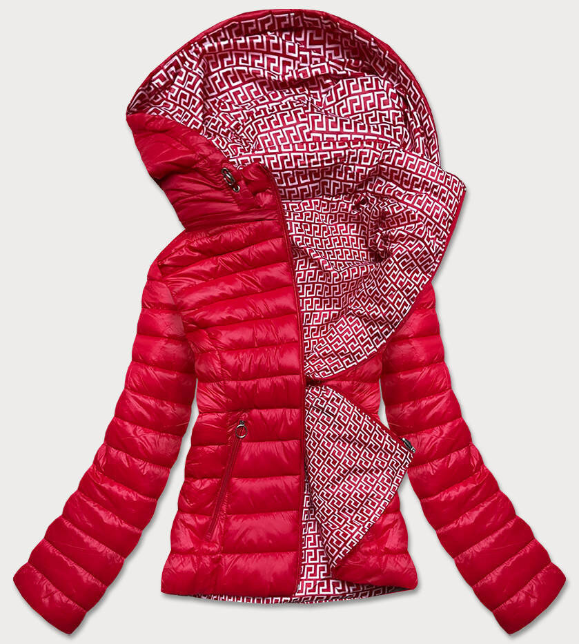 Prošívaná bunda pro ženy s kapucí Good Looking, červená 3XL i10_P62281_1:19_2:557_