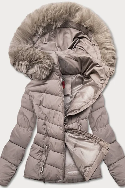 Zimní bunda YES!PINK s kožešinovou kapucí
