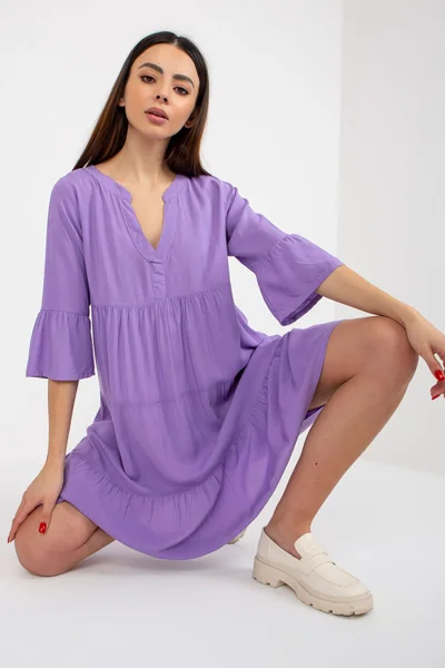 Dámské šaty L11O4 fialové - FPrice