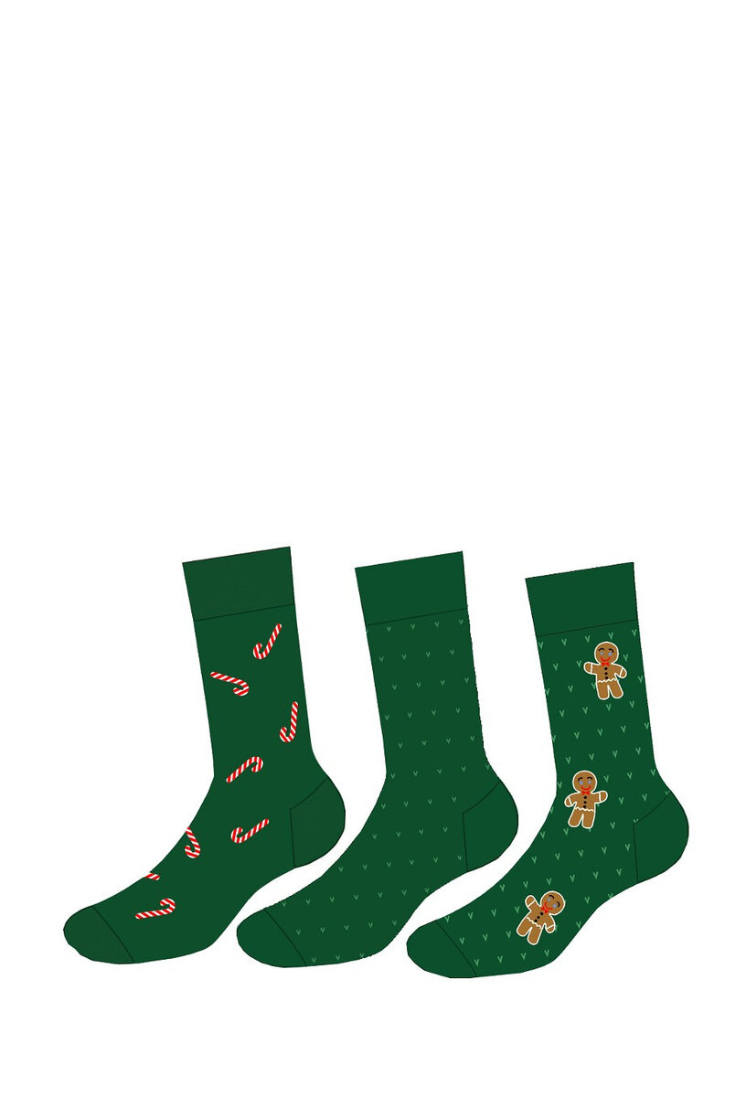 Zelené Pánské Ponožky Luxusního Designu Cornette Trio, zelená 42-44 i384_73776823
