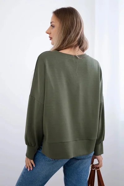 Dámská italská máslová mikina s potiskem K-Fashion