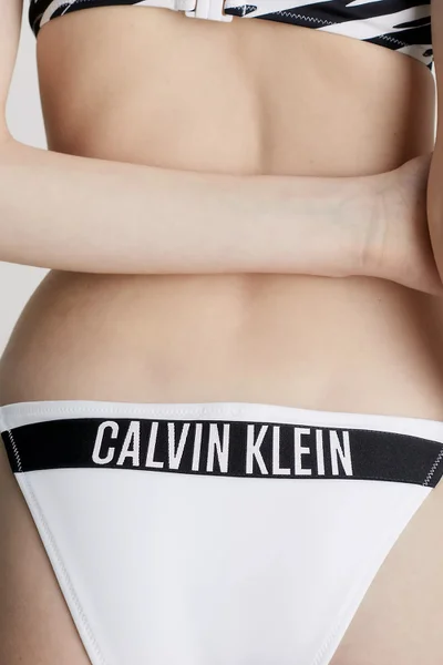 Dámské plavky Spodní díl plavek STRING SIDE TIE CHEEKY BIKINI KW0KW01858YCD - Calvin Klein