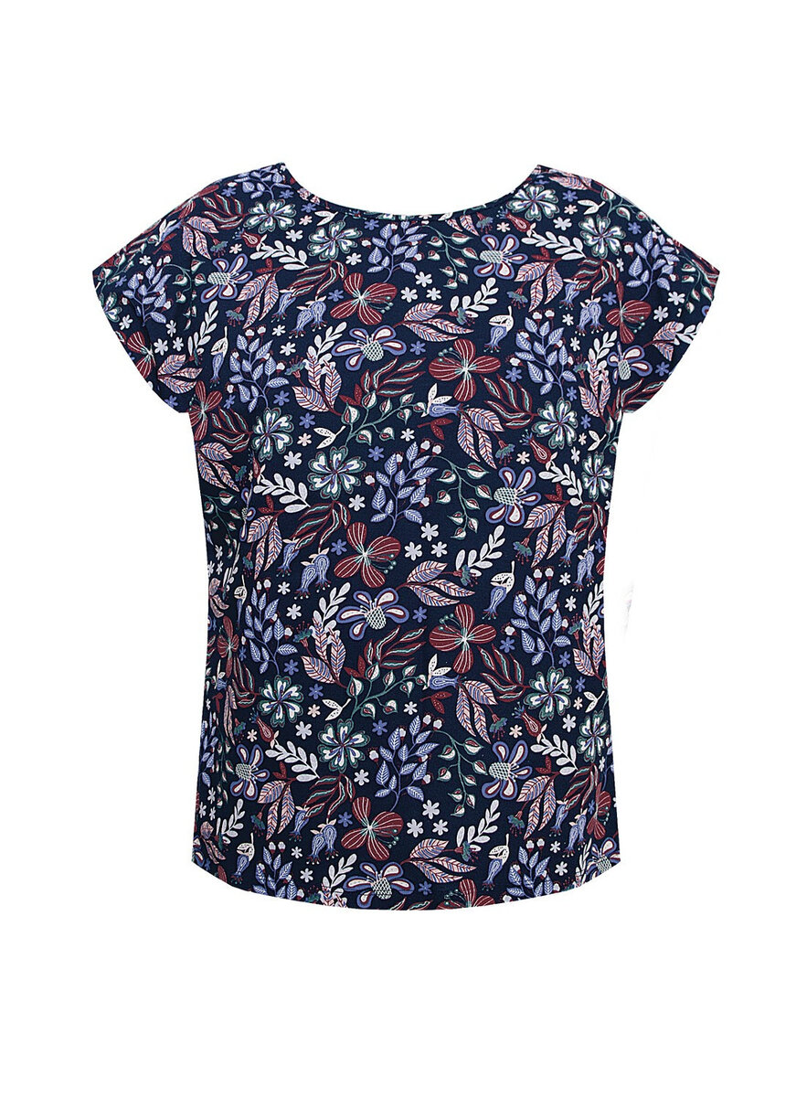 Vzorované bavlněné tričko s krátkým rukávem pro ženy od Nipplex v tmavě modré barvě, tmavě modrá XXL i384_39230849