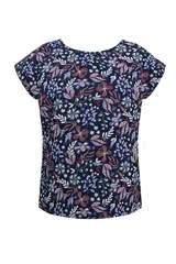 Vzorované bavlněné tričko s krátkým rukávem pro ženy od Nipplex v tmavě modré barvě