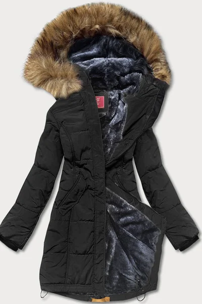 Zimní bunda s kožešinovou kapucí pro ženy LHD